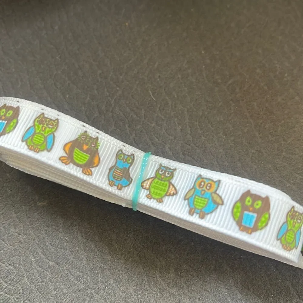 Grosgrain Ribbon .5” 5 yards yds 5/$20 NEW 1/2” bows bow making shipping print